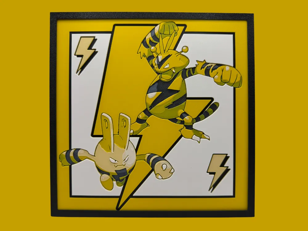 HueForge model: Elekid and Electabuzz by Canadian Gamer