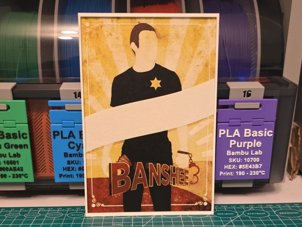 Banshee Series Poster - Hueforge Art by Lumpy3D HueForge model: Banshee Series Poster - Hueforge Art by Lumpy3D