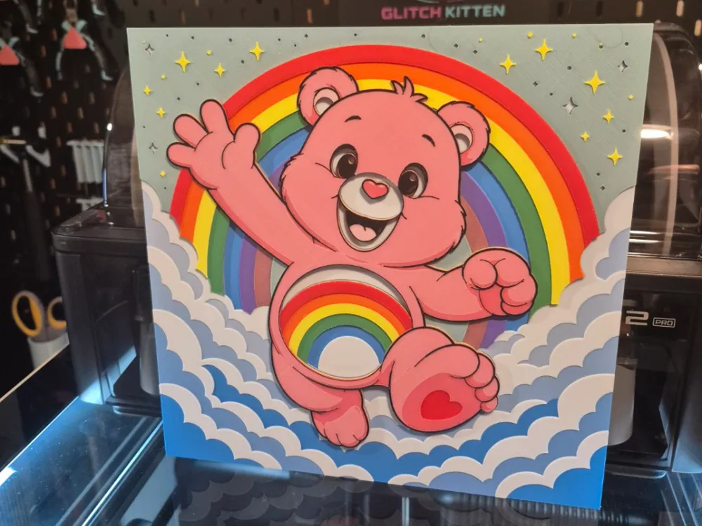 Cheer Bear - Care Bears Hueforge Cheer Bear - Care Bears Hueforge