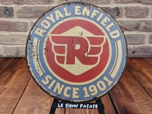 Plaque Vintage Royal Enfield hueforge by leshowpatate HueForge model: Plaque Vintage Royal Enfield hueforge by leshowpatate