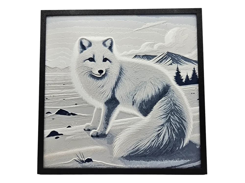 Arctic Fox by BusyKikiBee HueForge model: Arctic Fox by BusyKikiBee