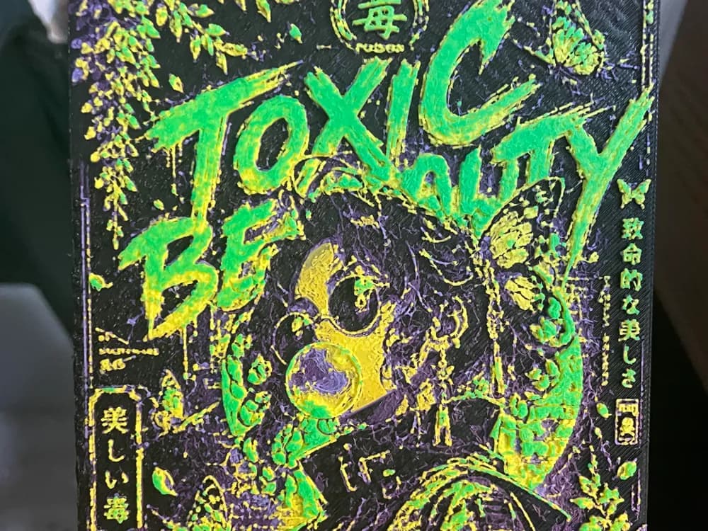 Toxic Beauty Hueforge by Advancedtechworldwide HueForge model: Toxic Beauty Hueforge by Advancedtechworldwide