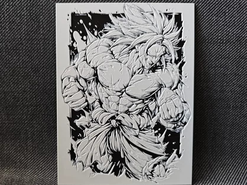 Hueforge Broly DBZ by Litolunar HueForge model: Hueforge Broly DBZ by Litolunar