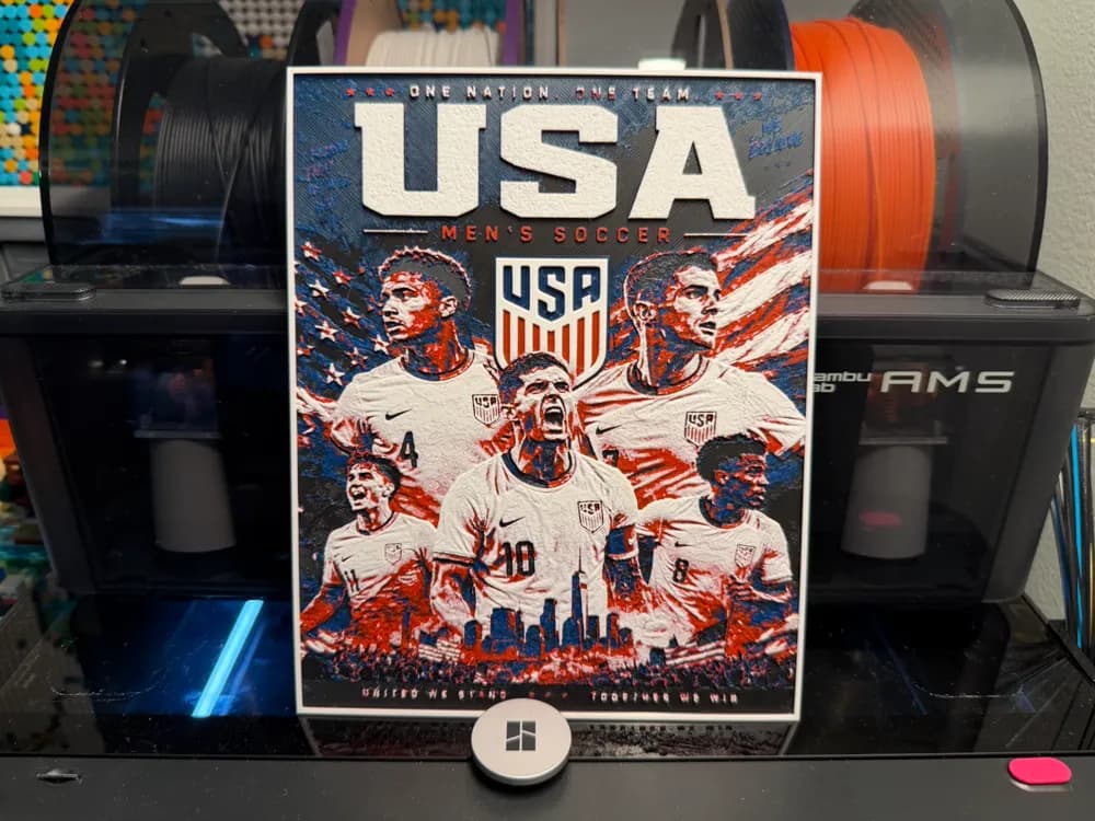 Team USA Soccer World Cup HueForge by liv_3d HueForge model: Team USA Soccer World Cup HueForge by liv_3d