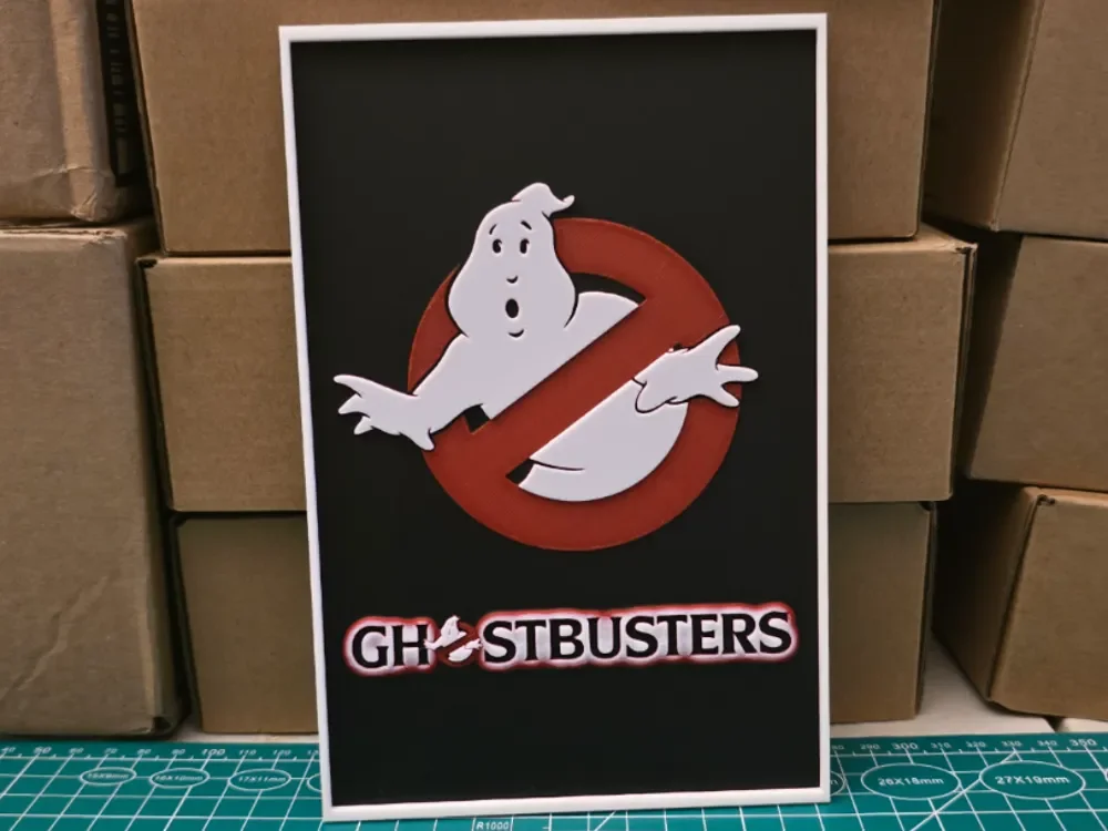 Ghostbusters Movie Poster - Hueforge Art by Lumpy3D HueForge model: Ghostbusters Movie Poster - Hueforge Art by Lumpy3D