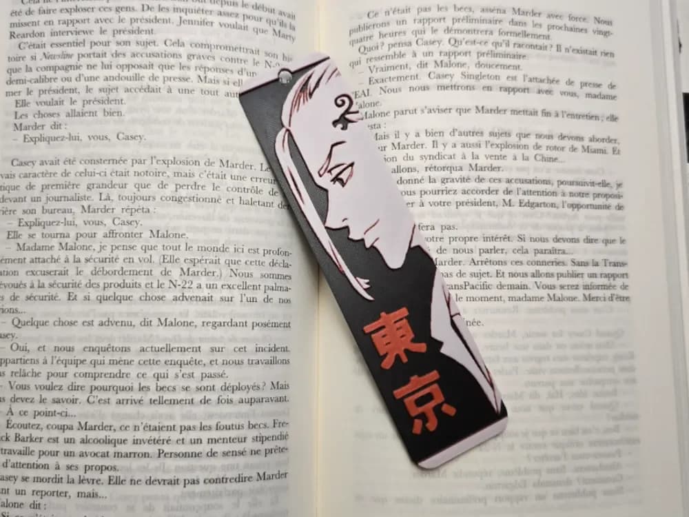 Bookmark Draken Tokyo Revengers by Kactus Fpv HueForge model: Bookmark Draken Tokyo Revengers by Kactus Fpv