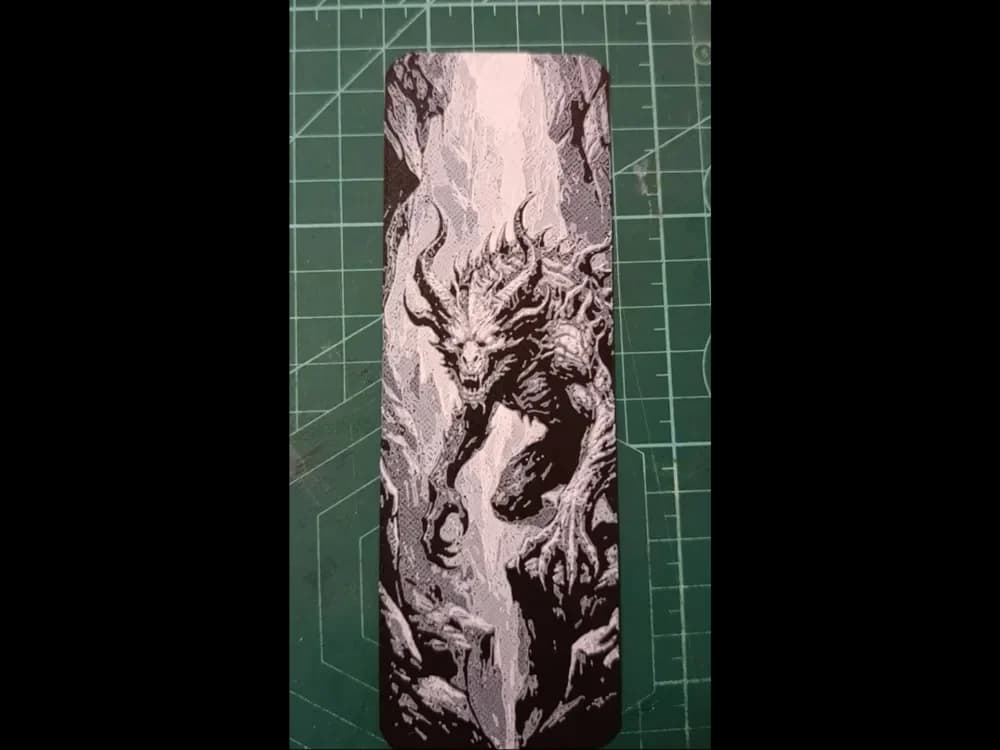 Gothic Demon Bookmark by FYTY112 HueForge model: Gothic Demon Bookmark by FYTY112