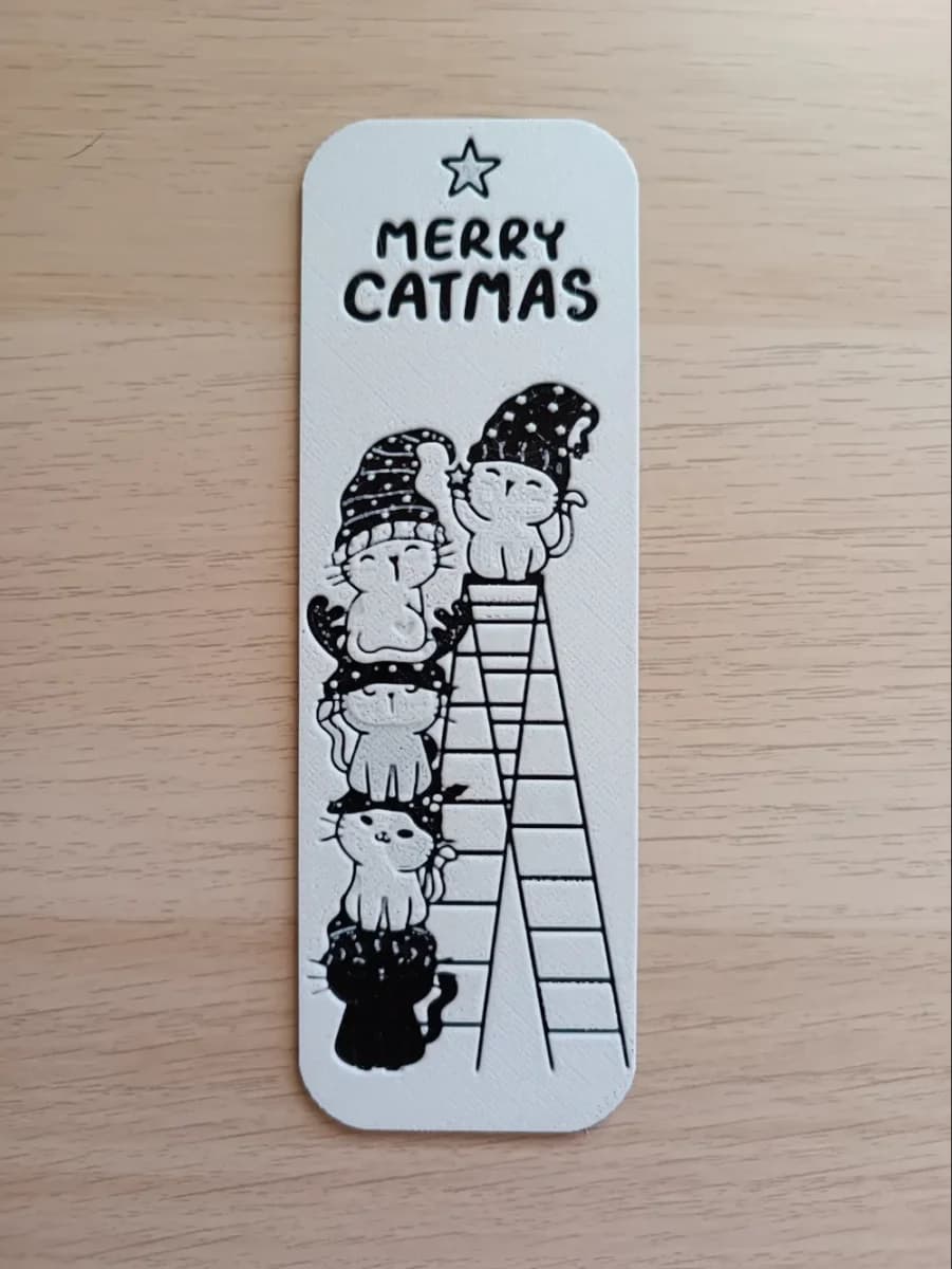 Kitten Christmas Bookmark Kitten Christmas Bookmark