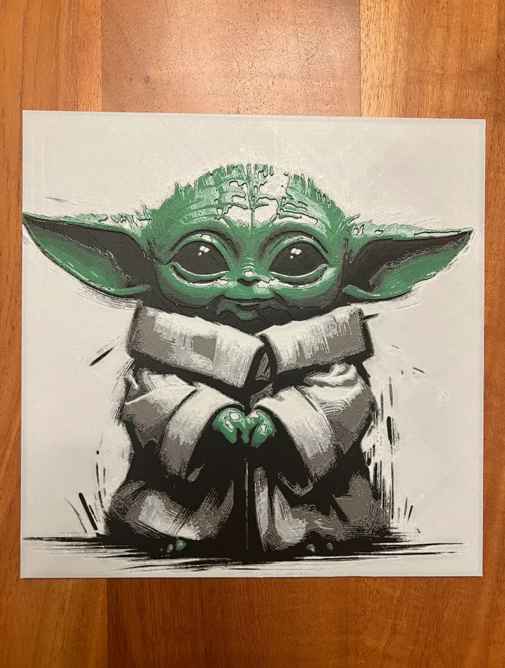 Grogu (Baby Yoda) by JustBe 3D Printing HueForge model: Grogu (Baby Yoda) by JustBe 3D Printing