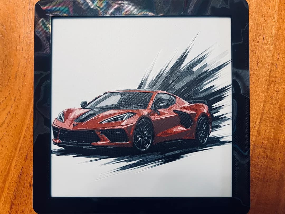 2026 Corvette by JustBe 3D Printing HueForge model: 2026 Corvette by JustBe 3D Printing
