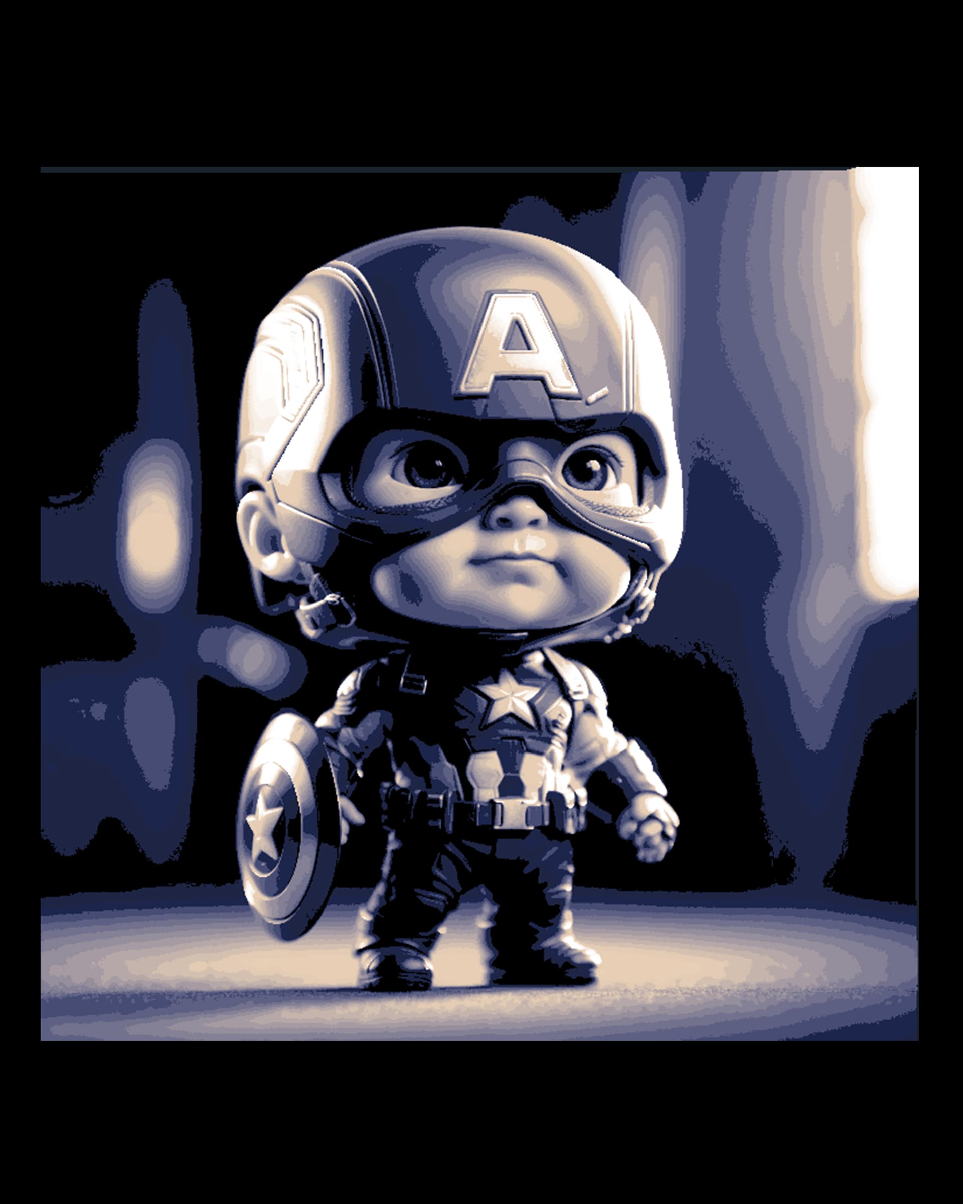 Chibi Art - Little one Photo of Captain America from Marvel Comics Chibi Art - Little one Photo of Captain America from Marvel Comics