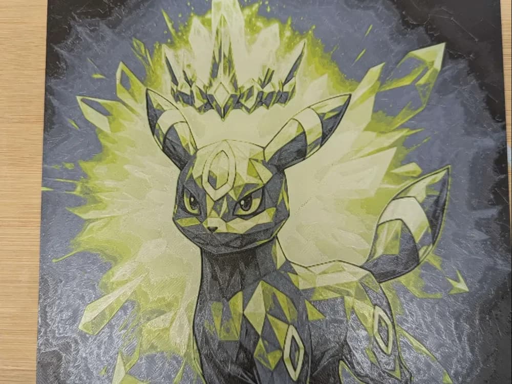 hueforge Noctali tera v1 Umbreon by ZombiePaint3D HueForge model: hueforge Noctali tera v1 Umbreon by ZombiePaint3D