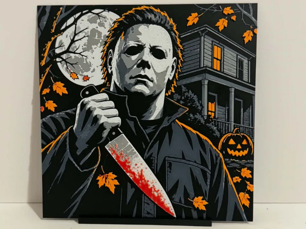 Michael Myers Hueforge by Magnolia Crafts HueForge model: Michael Myers Hueforge by Magnolia Crafts