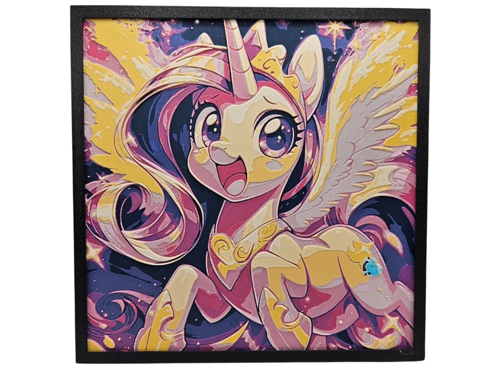 HueForge model: Princess Cadence by BusyKikiBee