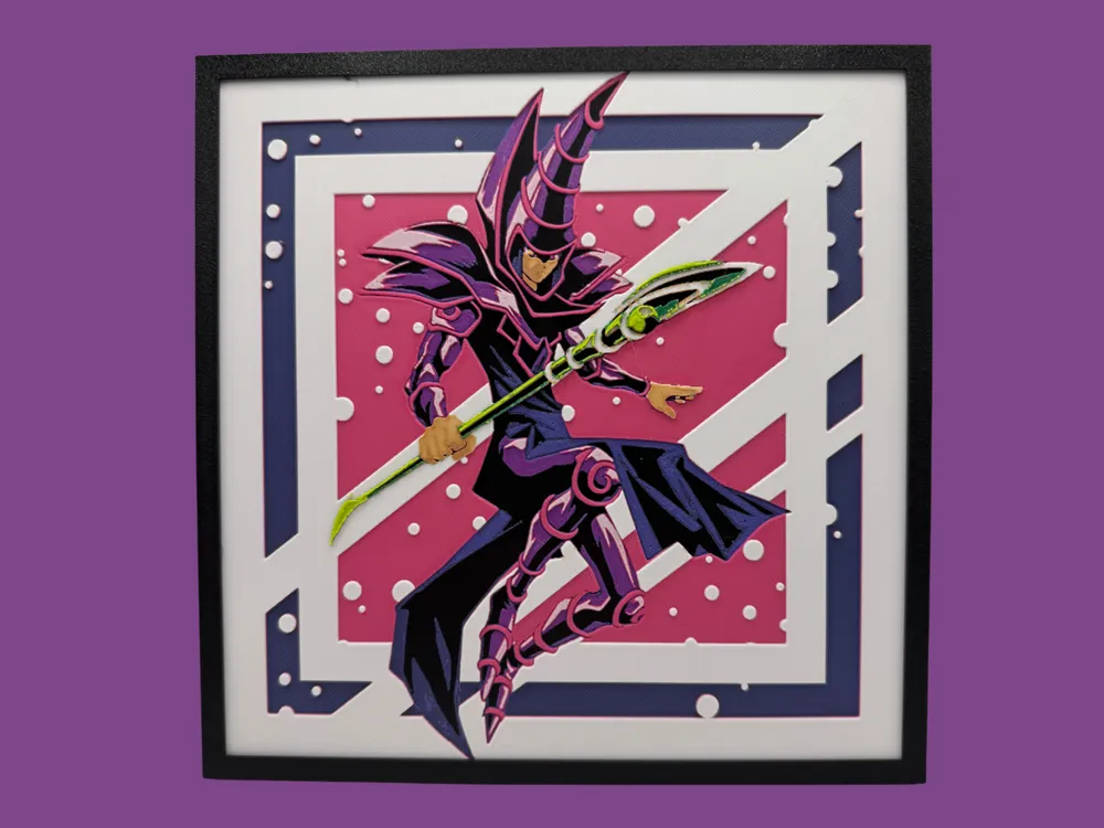 HueForge model: Dark Magician - Yu-Gi-Oh by Canadian Gamer
