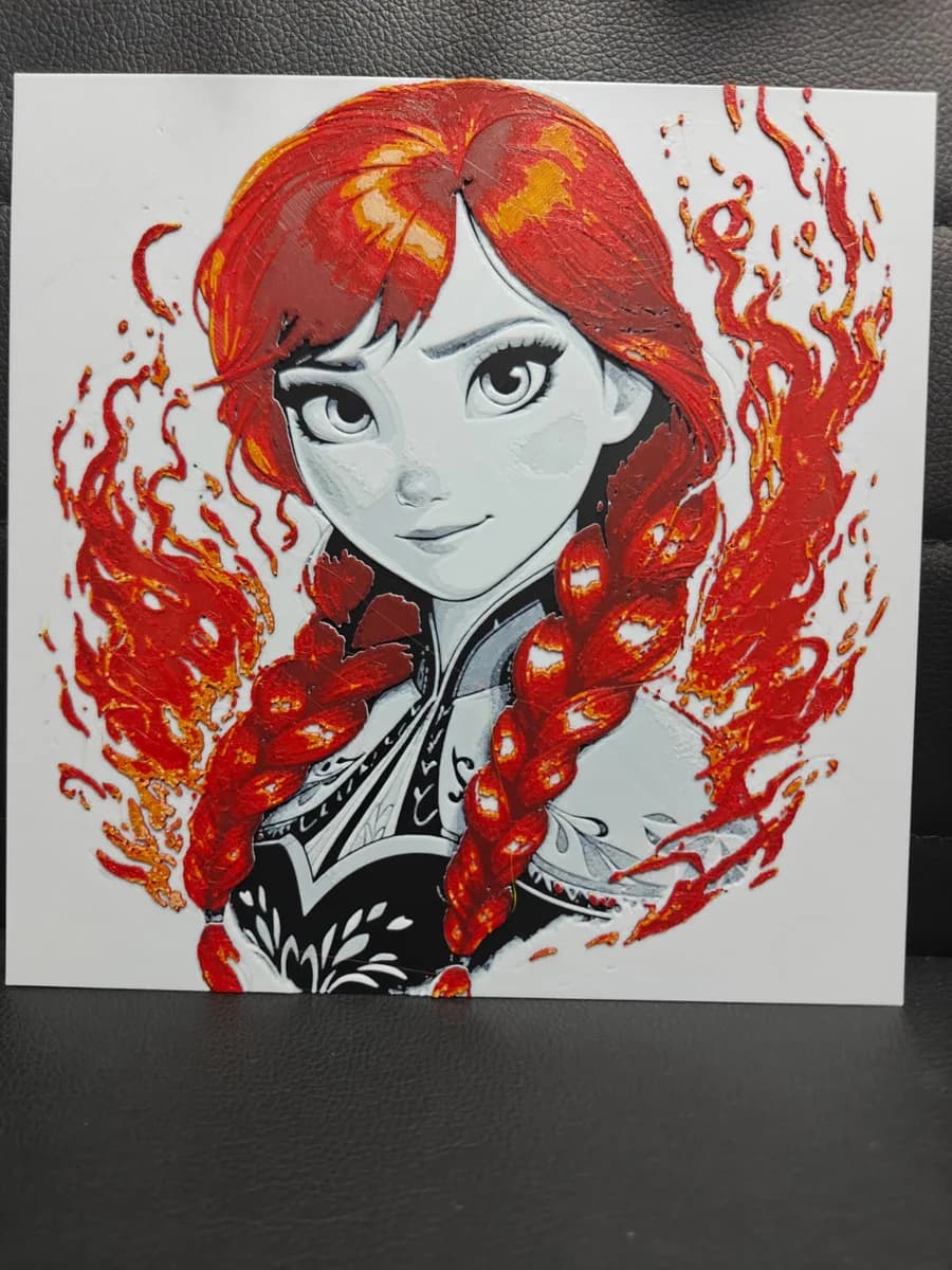 Anna Frozen by TheHueforgeLady HueForge model: Anna Frozen by TheHueforgeLady