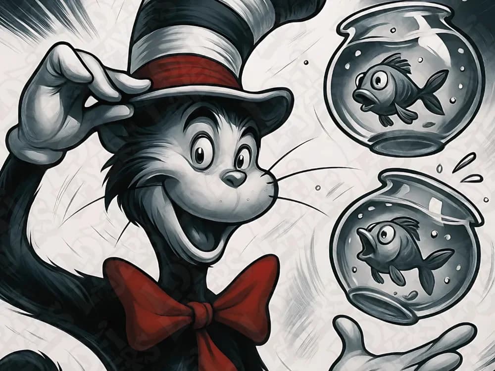 Cat in the Hat Hueforge by LoFi Layers HueForge model: Cat in the Hat Hueforge by LoFi Layers