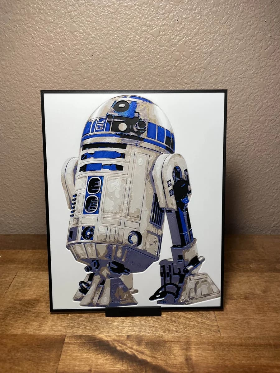 R2D2 by Cloudy Nostalgia HueForge model: R2D2 by Cloudy Nostalgia