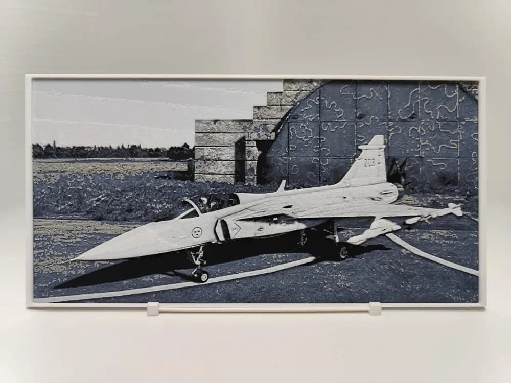 Saab JAS 39C Gripen - Hueforge by BeaN HueForge model: Saab JAS 39C Gripen - Hueforge by BeaN