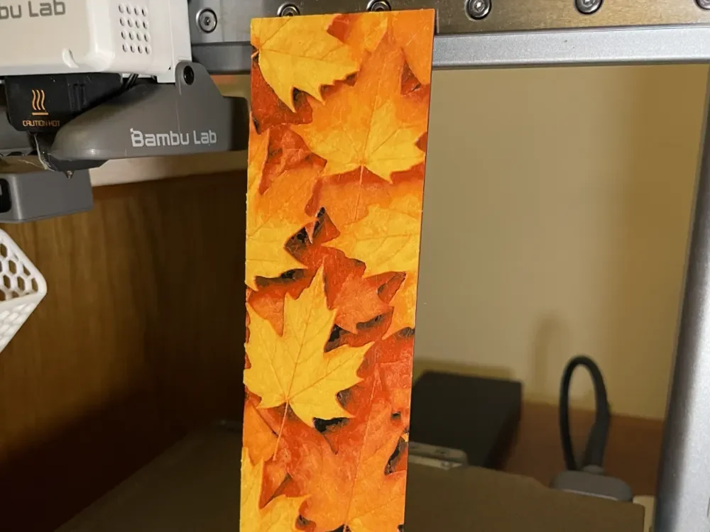 Maple in the Fall Bookmark by 3D_Forged HueForge model: Maple in the Fall Bookmark by 3D_Forged
