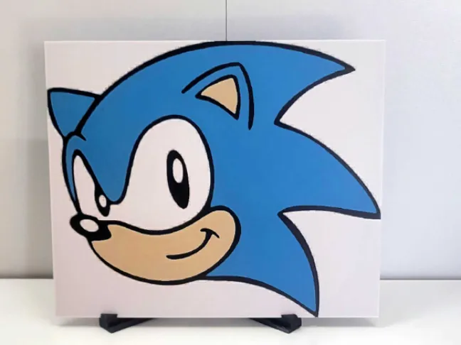 Sonic by Poly3D HueForge model: Sonic by Poly3D