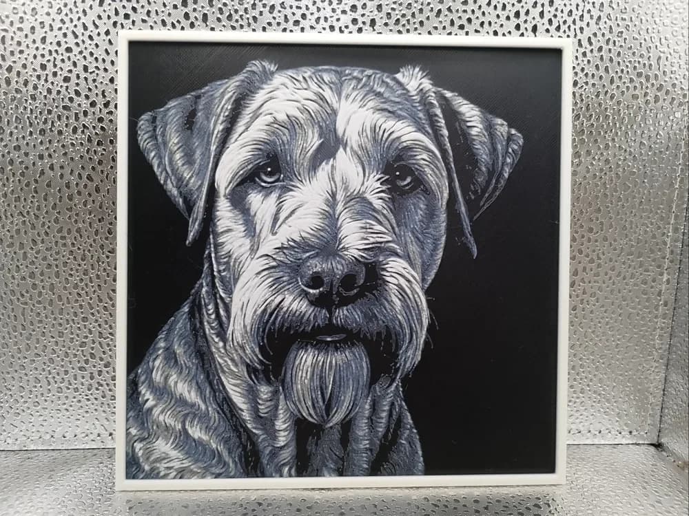 Soft Coated Wheaten Terrier – Hueforge by Borishotch Industries HueForge model: Soft Coated Wheaten Terrier – Hueforge by Borishotch Industries