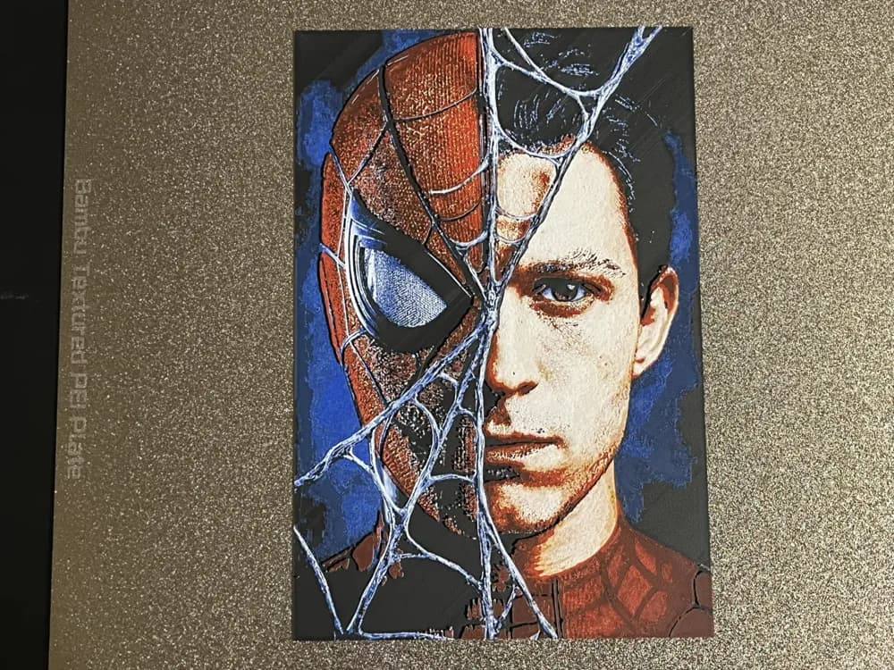 Tom Holland Spiderman Hueforge by FantasyZ HueForge model: Tom Holland Spiderman Hueforge by FantasyZ