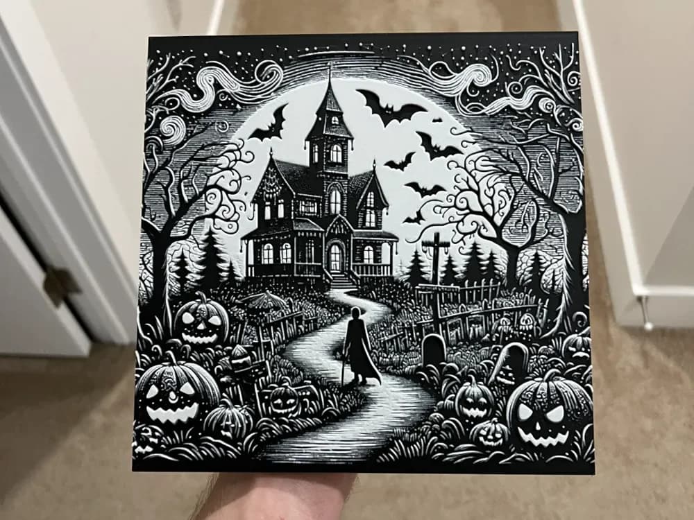 High Detail Halloween Hueforge Art NO AMS Needed High Detail Halloween Hueforge Art NO AMS Needed