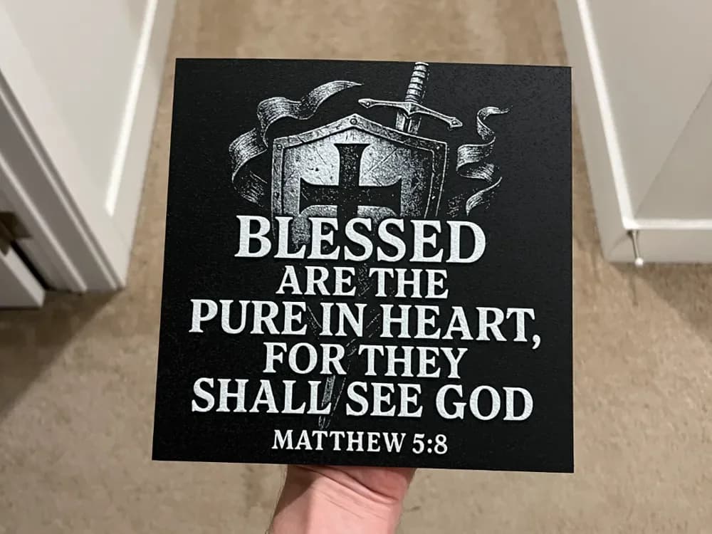 Matthew 5:8 Hueforge Art by RP47 Designs HueForge model: Matthew 5:8 Hueforge Art by RP47 Designs