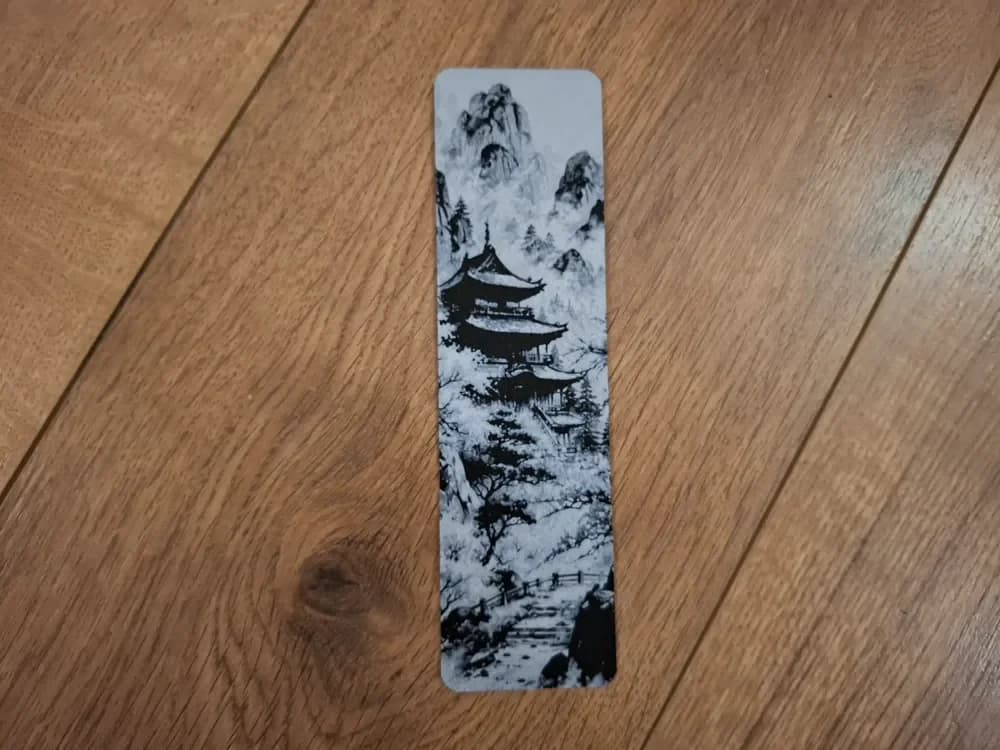 Japanese house and snow - bookmark Hueforge Japanese house and snow - bookmark Hueforge