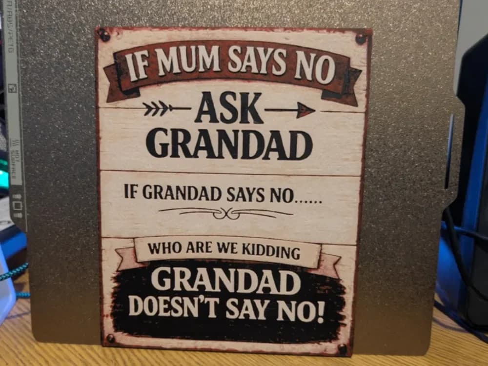 Ask Grandad - Funny hueforge by 3dGlow HueForge model: Ask Grandad - Funny hueforge by 3dGlow