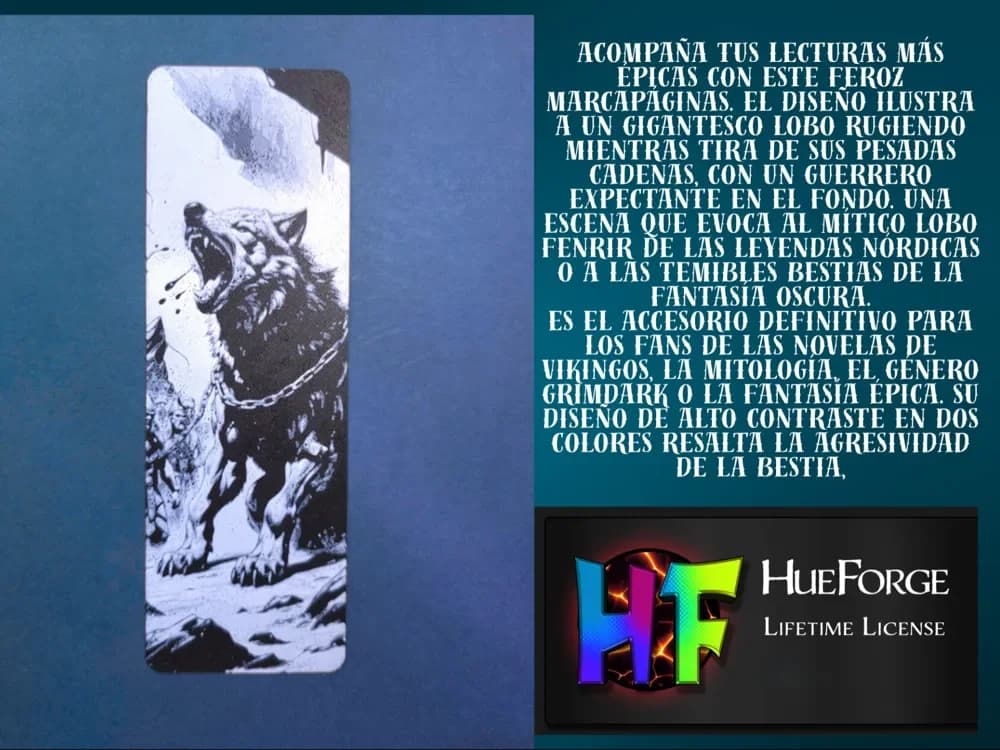 Bookmark Giant Wolf (Fenrir) v3 by FYTY112 HueForge model: Bookmark Giant Wolf (Fenrir) v3 by FYTY112
