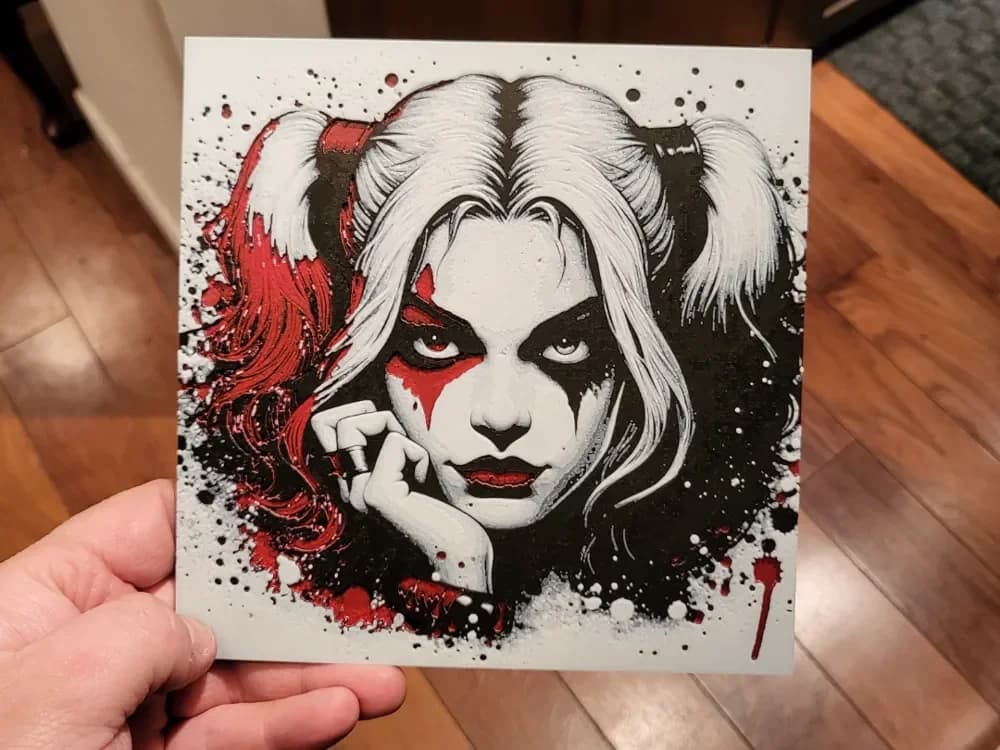 Graffiti Harley Quinn Hueforge by 3Ree Printing HueForge model: Graffiti Harley Quinn Hueforge by 3Ree Printing