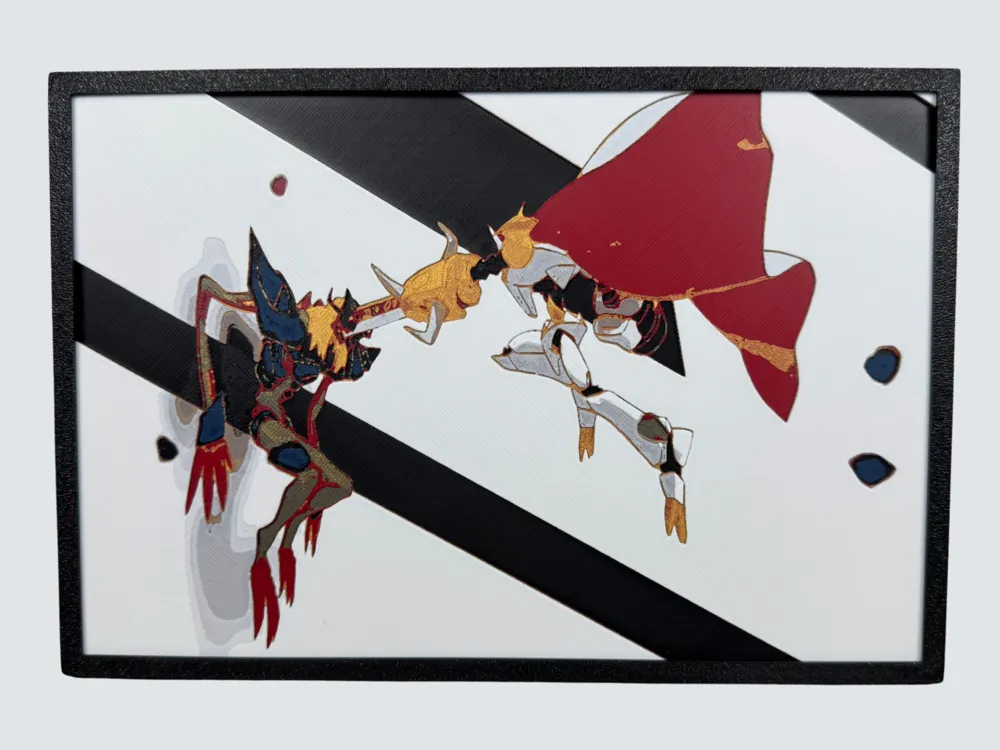 HueForge model: Omnimon vs the computer virus by Canadian Gamer