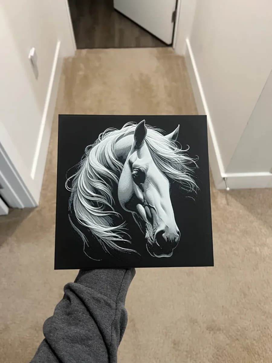 Horse Face Art Hueforge by RP47 Designs HueForge model: Horse Face Art Hueforge by RP47 Designs