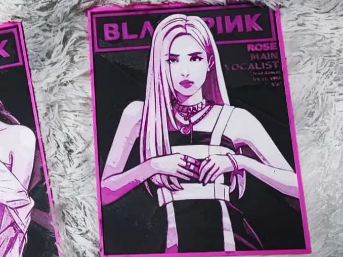 Rose Blackpink by Garuda3D HueForge model: Rose Blackpink by Garuda3D
