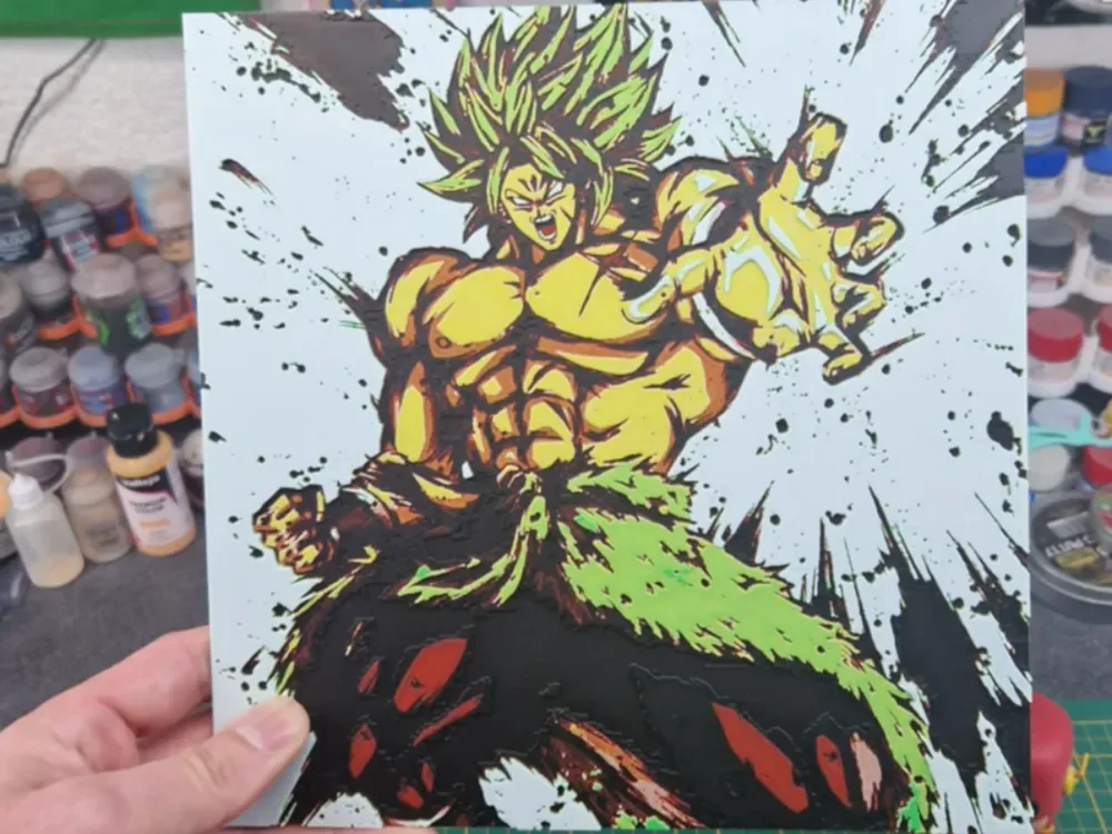 Dragon Ball Super - Broly Hueforge by Dakiren HueForge model: Dragon Ball Super - Broly Hueforge by Dakiren