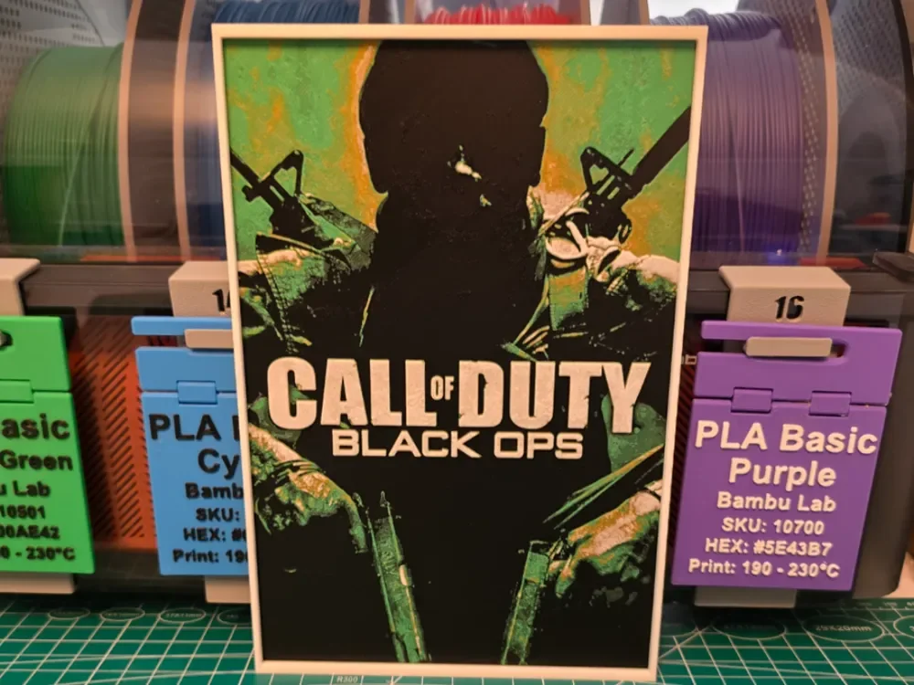 Call of Duty: Black Ops - Hueforge Art by Lumpy3D HueForge model: Call of Duty: Black Ops - Hueforge Art by Lumpy3D