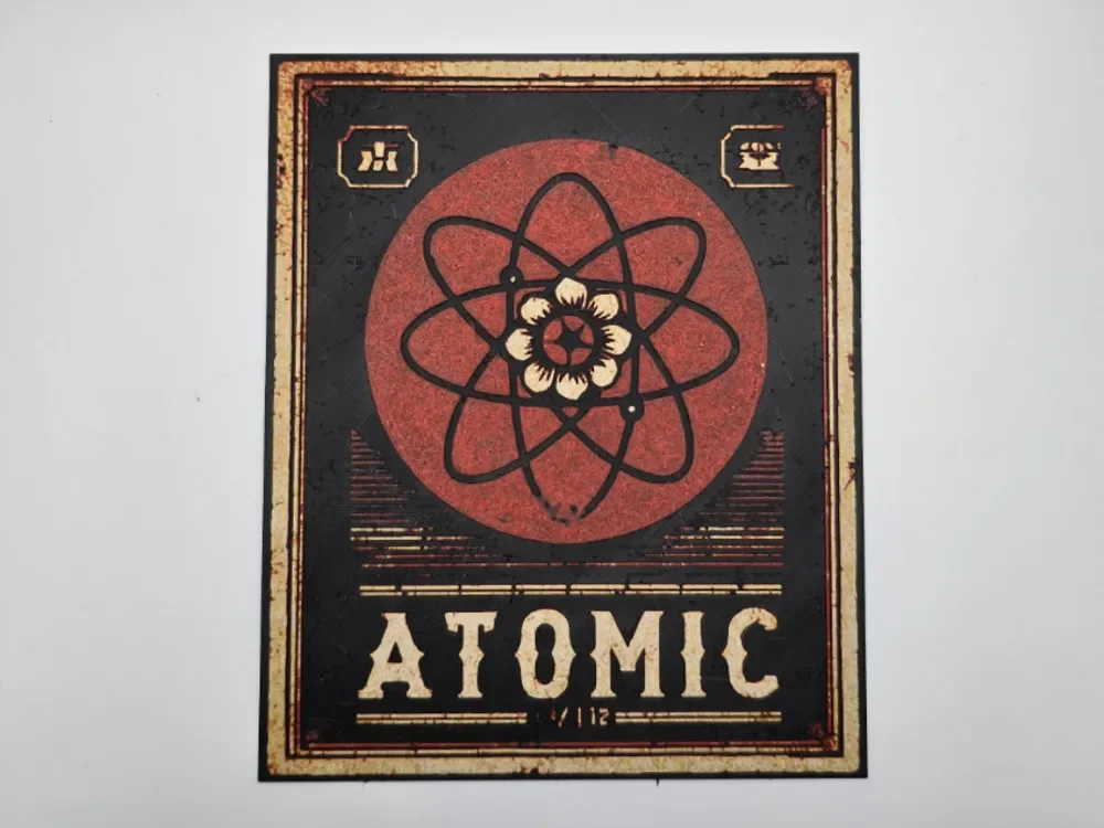 Atomic retro by Kactus Fpv HueForge model: Atomic retro by Kactus Fpv