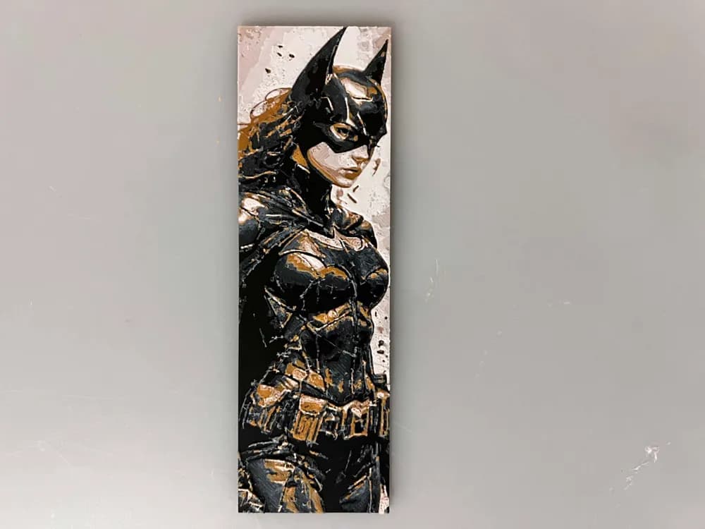 HueForge model: Batgirl - Bookmark by 3djd