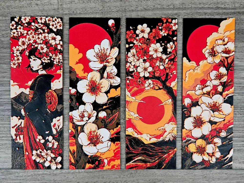 Cherry Blossoms (Japanese Style Collection) by BusyKikiBee HueForge model: Cherry Blossoms (Japanese Style Collection) by BusyKikiBee
