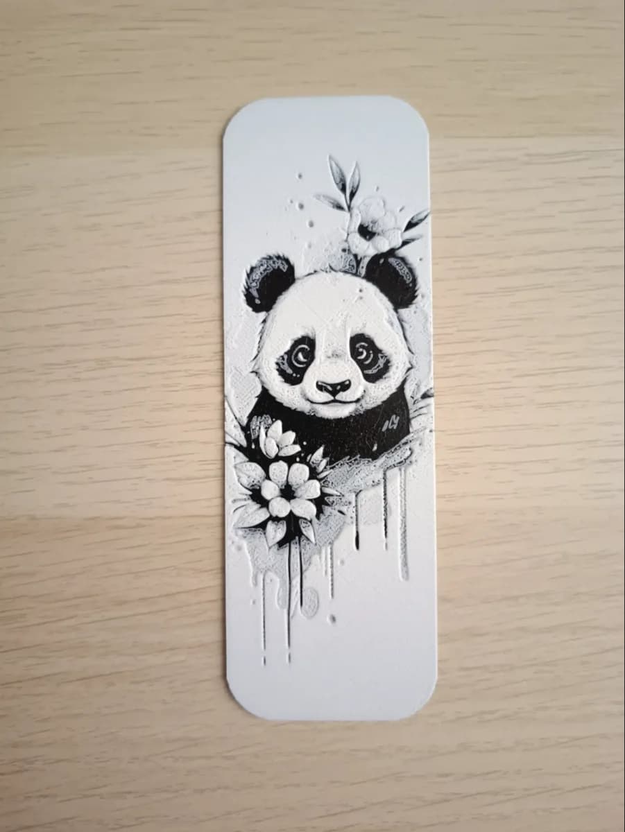 Panda Bookmark by Atrus Design HueForge model: Panda Bookmark by Atrus Design