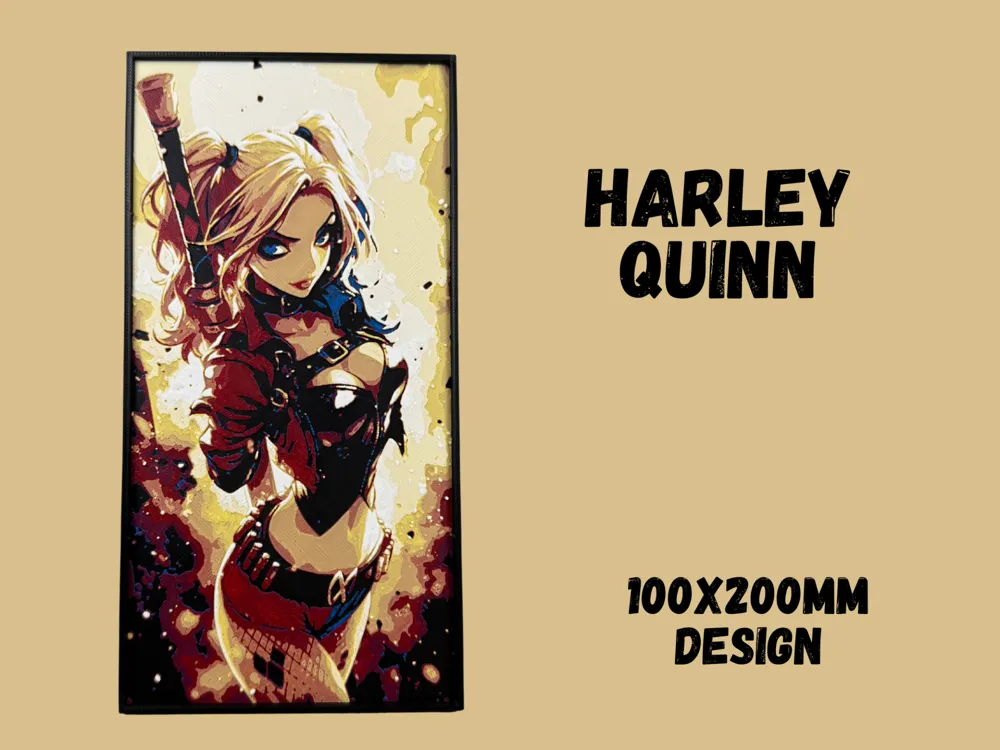 Harley Quinn - DC Comics by Canadian Gamer HueForge model: Harley Quinn - DC Comics by Canadian Gamer