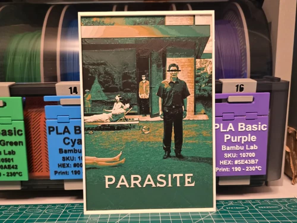 HueForge model: Parasite Movie Poster V2 - Hueforge Art by Lumpy3D
