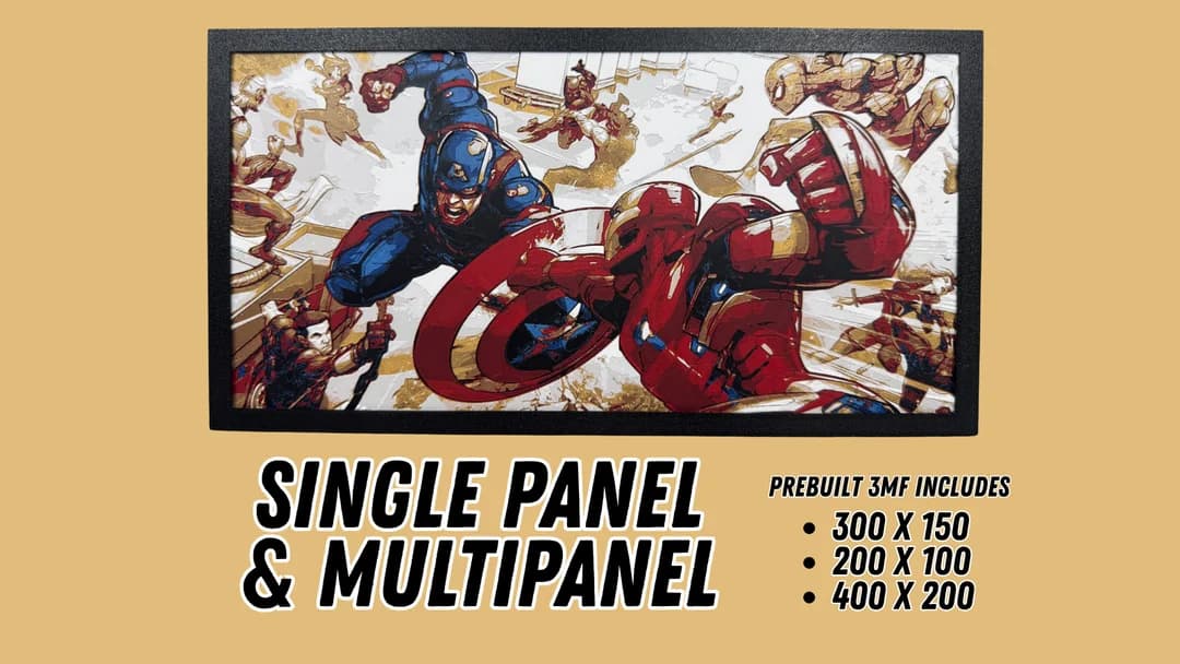 Marvel Civil War - Cap Vs Ironman - Hueforge Marvel Civil War - Cap Vs Ironman - Hueforge