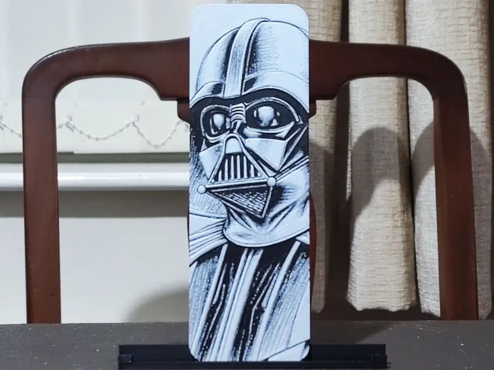 Darth Vader (2) Bookmark - 2 Color by BoDad HueForge model: Darth Vader (2) Bookmark - 2 Color by BoDad