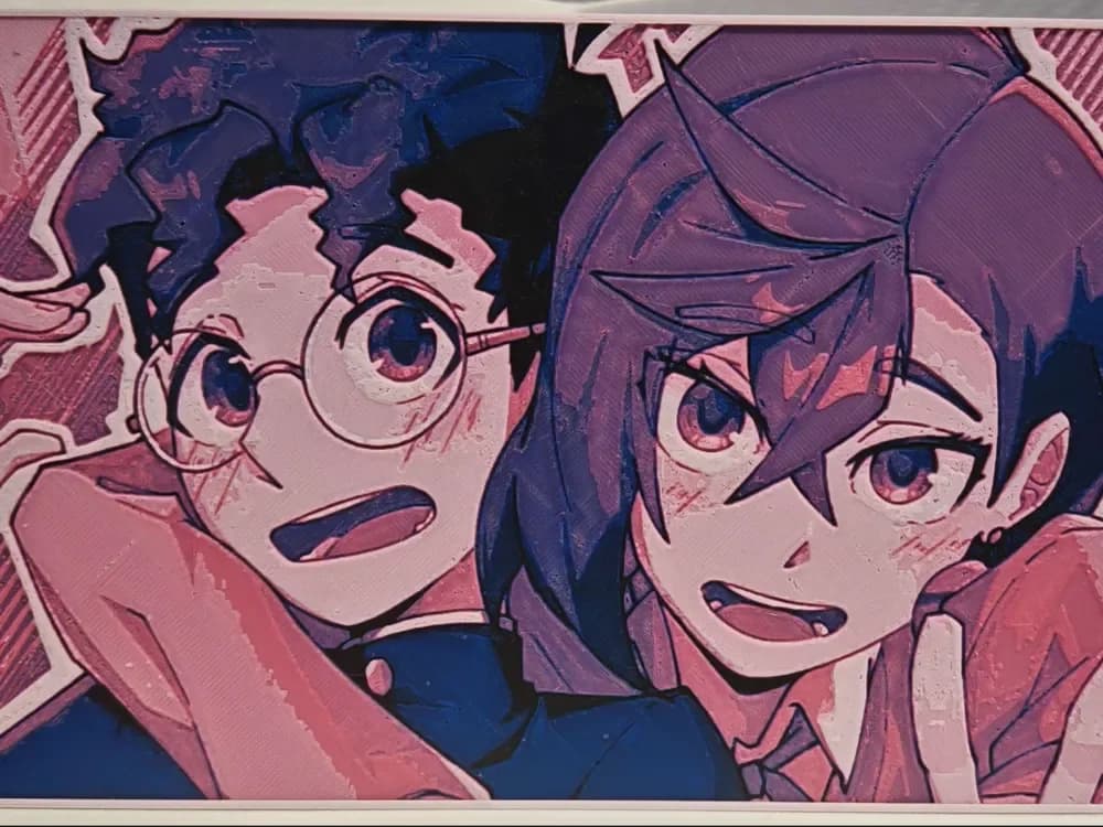 HueForge model: Dandadan Momo/Ken Anime Hueforge by bzz999