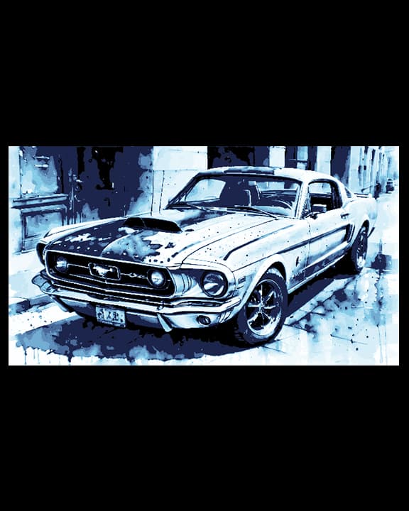 Artful Creation - Beauty Shot of a Classic Ford Mustang - Car Collection Model Artful Creation - Beauty Shot of a Classic Ford Mustang - Car Collection Model