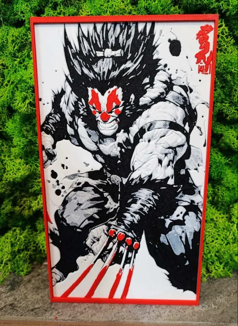 Wolverine Samurai by Garuda3D HueForge model: Wolverine Samurai by Garuda3D