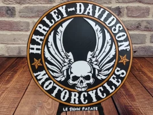Logo Harley Davidson Hueforge by leshowpatate HueForge model: Logo Harley Davidson Hueforge by leshowpatate